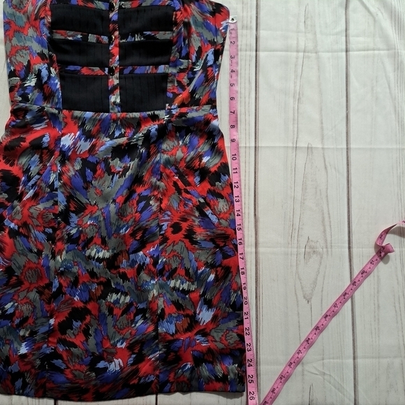 BCBG Strapless Party Dress Cocktail Multicolor Size 6 Formal Wedding Sweetheart - Picture 6 of 14